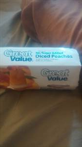 Great Value No Sugar Added Diced Peaches