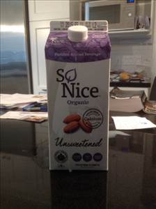 So Nice Organic Unsweetened Almond Milk