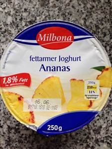 Milbona Fettarmer Joghurt Ananas