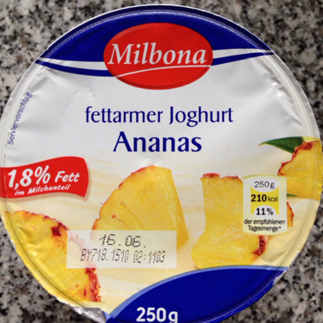 Milbona Fettarmer Joghurt Ananas