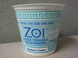 Zoi Greek Yogurt Blueberry Cream Greek Yogurt