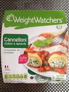 Weight Watchers Cannelloni Ricotta & Épinards