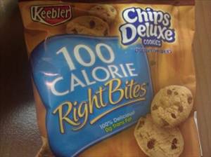 Keebler Right Bites Chips Deluxe Cookies 100 Calorie Pouches