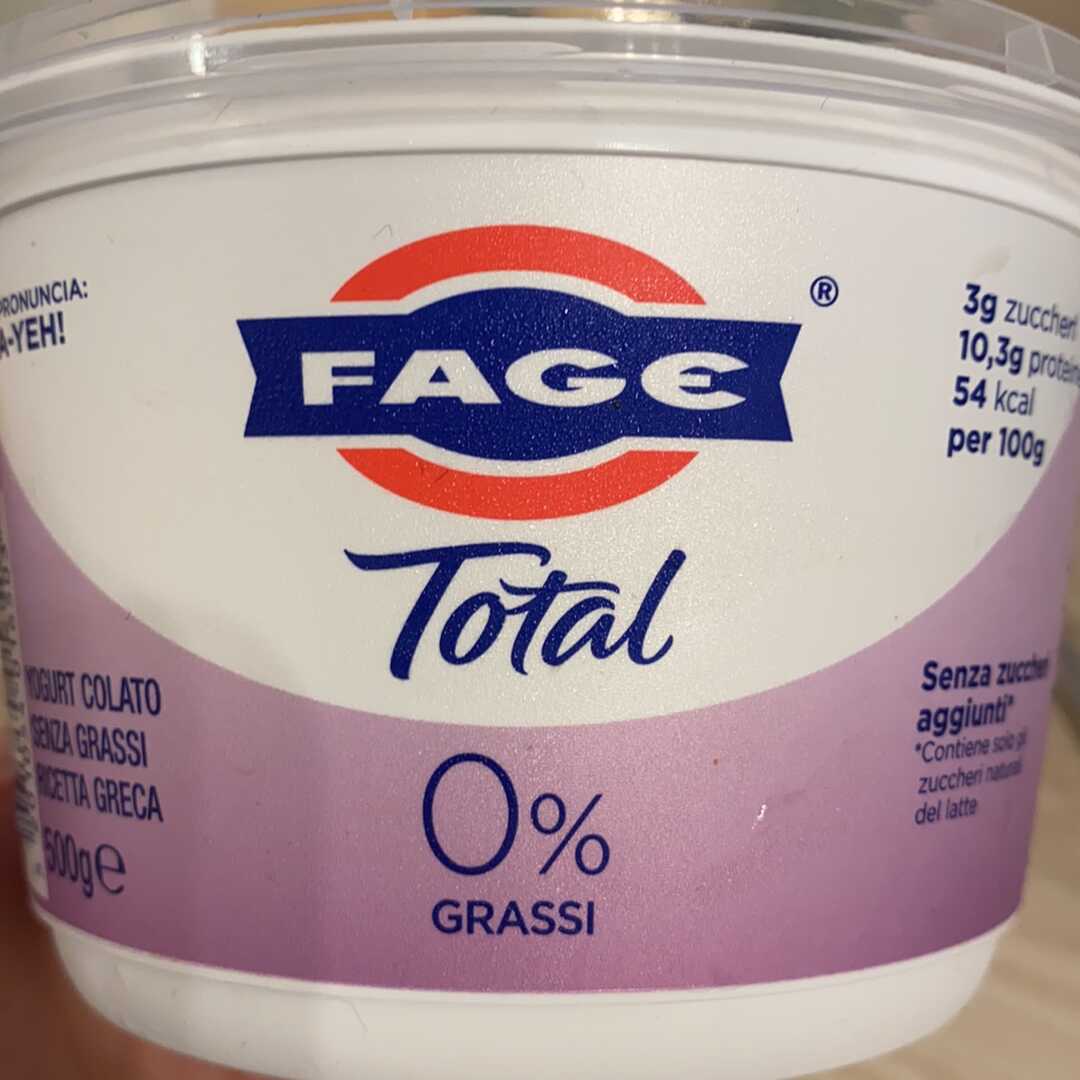 Calorie in Fage Yogurt Greco Total 0% e Valori Nutrizionali