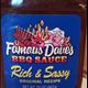 Famous Dave's Rich & Sassy BBQ Sauce
