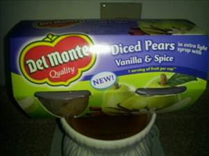 Del Monte Diced Pears in Extra Light Syrup with Vanilla & Spice