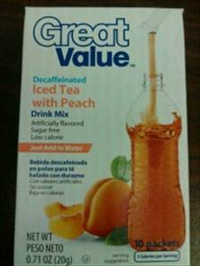 Great Value Iced Tea with Peach Drink Mix Sticks