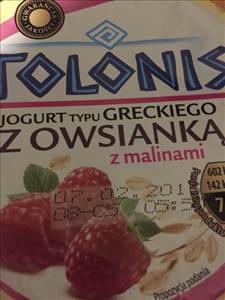 Tolonis Jogurt Typu Greckiego z Owsianką z Malinami