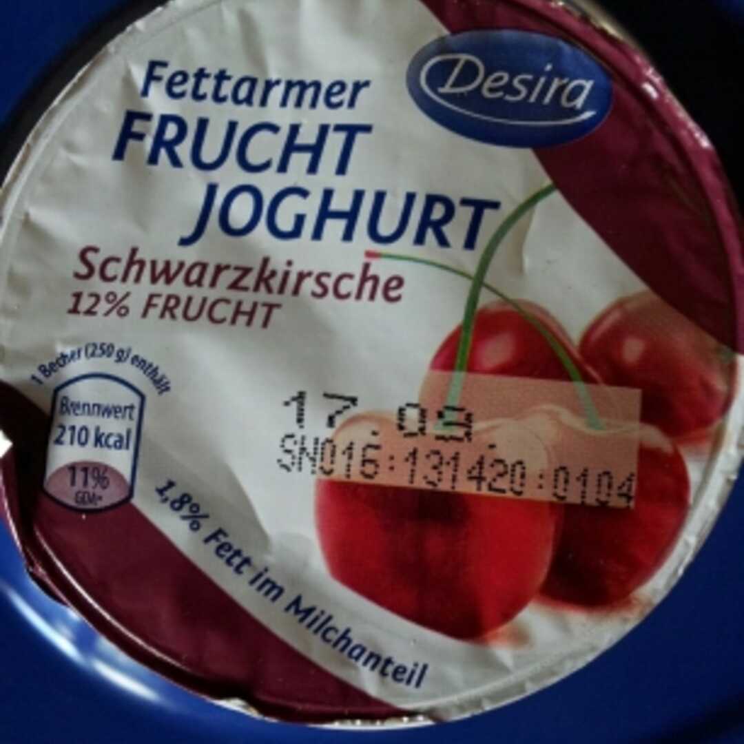 Desira Fettarmer Frucht Joghurt Schwarzkirsche