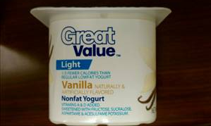Great Value Light Nonfat Yogurt