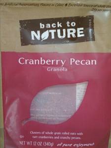Back to Nature Cranberry Pecan Granola