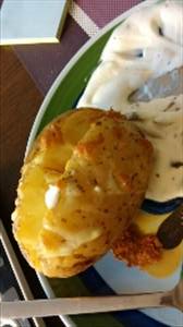 Ofenkartoffel Gefüllt mit Sauerrahm (Schale gegessen)