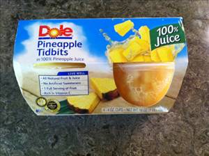 Dole Pineapple Tidbits in 100% Pineapple Juice (Container)