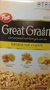 Post Great Grains Banana Nut Crunch Cereal