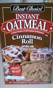 Best Choice Instant Oatmeal - Cinnamon Roll