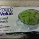 Great Value Cut Leaf Spinach