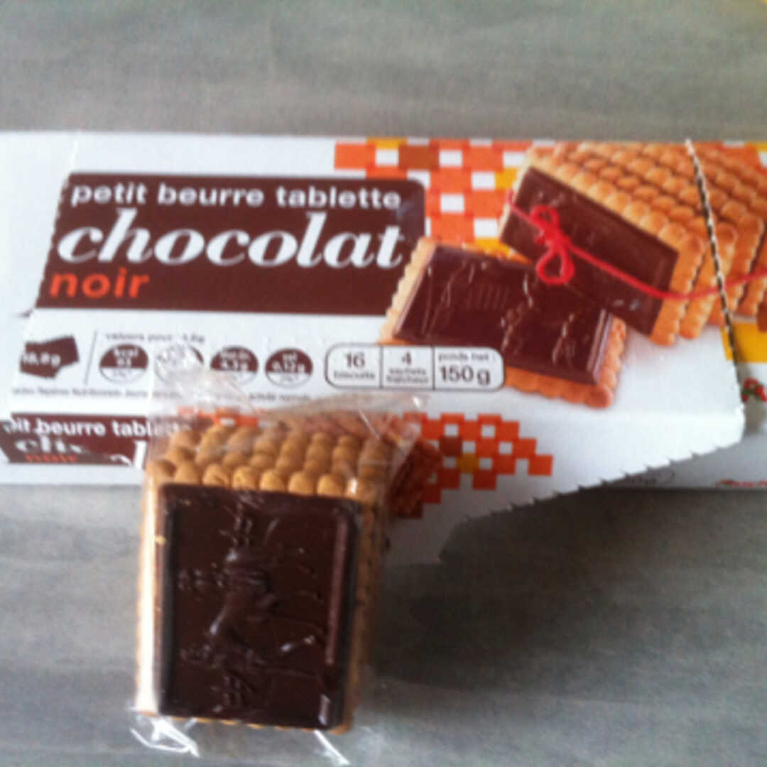 Auchan Petit Beurre Tablette Chocolat Noir