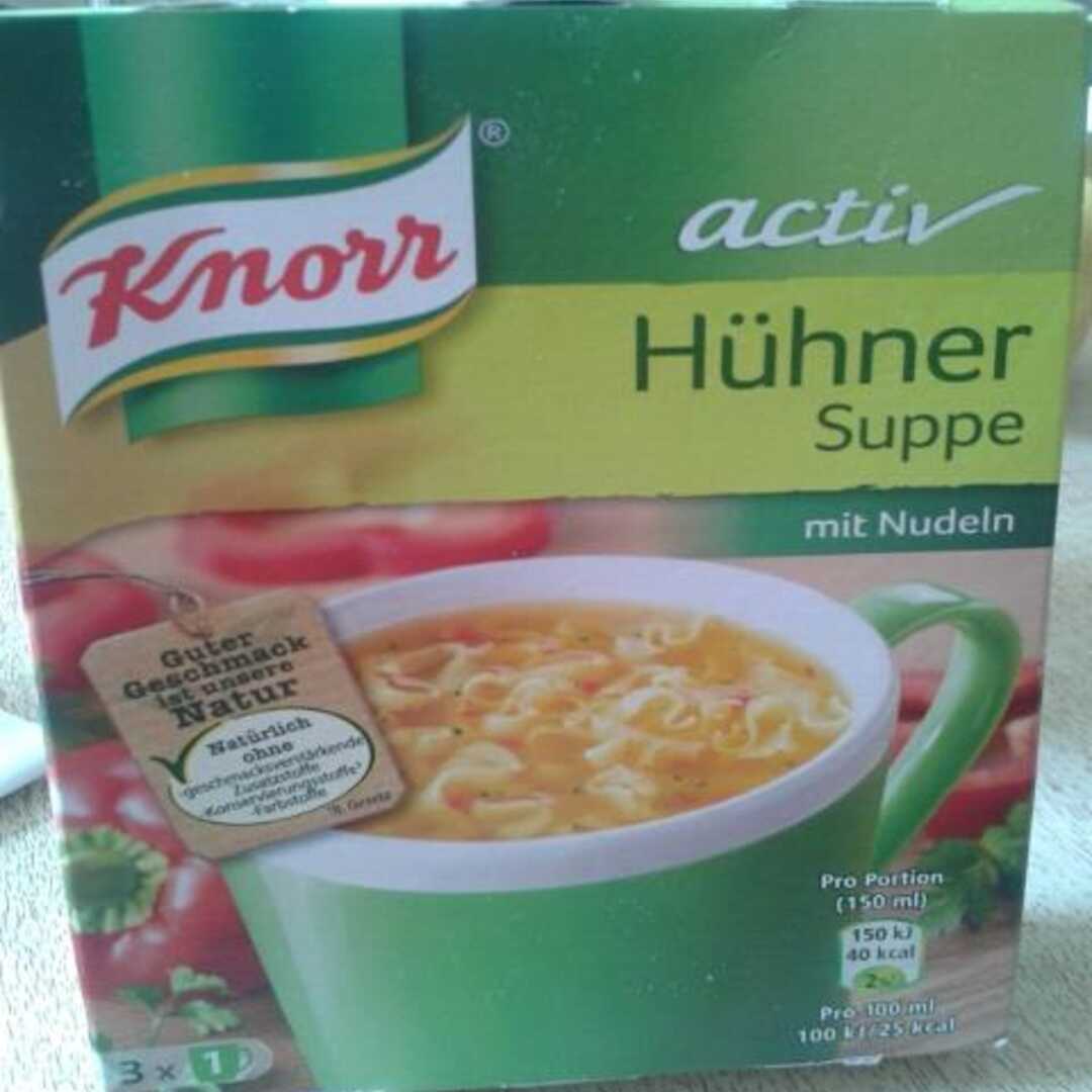 Knorr Hühner Suppe mit Nudeln