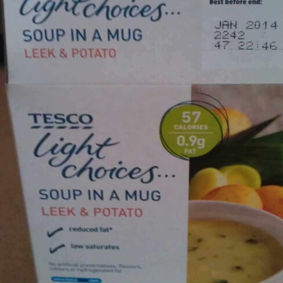 Tesco Light Choices Leek and Potato Soup in A Mug