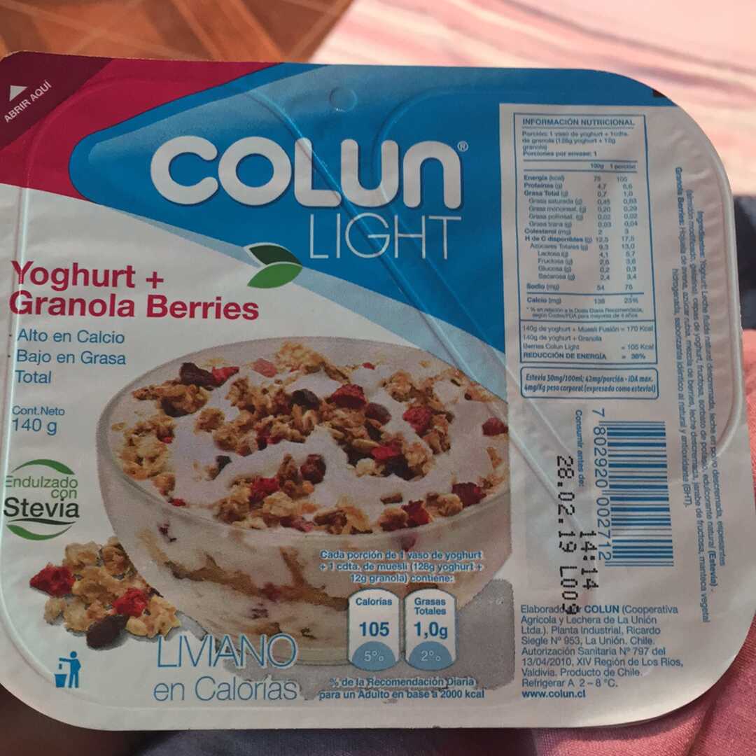 Colun Yoghurt con Granola