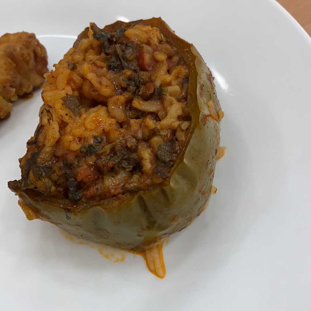 Meatless Stuffed Pepper with Rice
