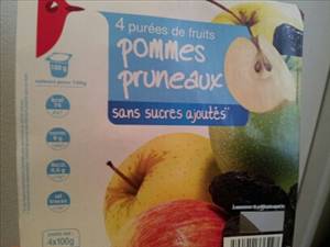Auchan Compote Pommes Pruneaux sans Sucres Ajoutés