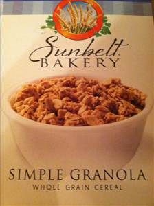Sunbelt Simple Granola Whole Grain Cereal