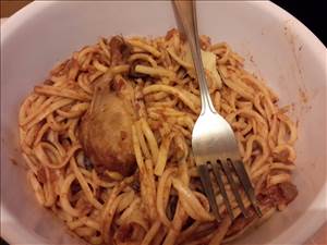 Spaghetti à la Sauce Tomate avec du Poulet ou de la Dinde