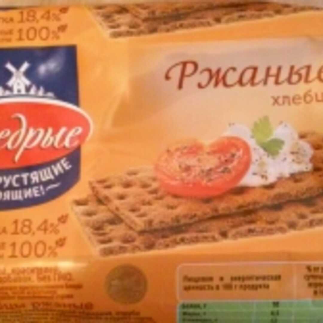 Щедрые Хлебцы Ржаные Калории и Пищевая Ценность