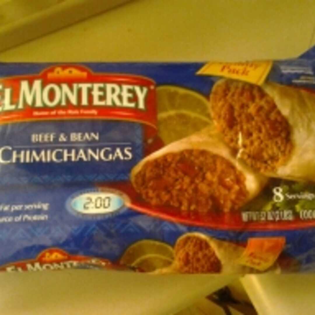 Calories in El Monterey Beef & Bean Chimichangas and Nutrition Facts