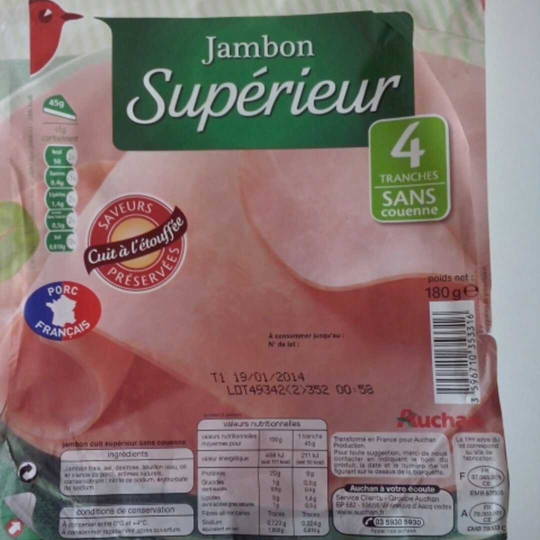 Auchan Jambon Supérieur sans Couenne