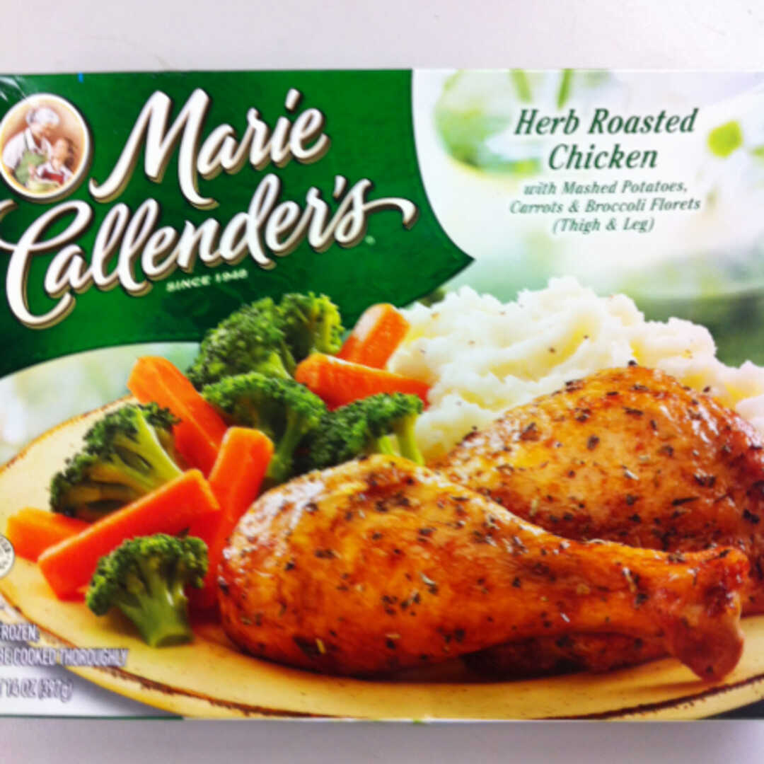 Marie Callender's Herb Roasted Chicken with Mashed Potatoes, Carrots & Broccoli Floret (Thigh & Leg)