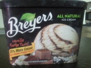 Breyers All Natural Vanilla Fudge Twirl Ice Cream