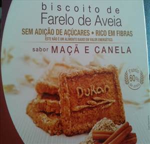 Dukan Biscoito de Farelo de Aveia Sabor Maçã e Canela