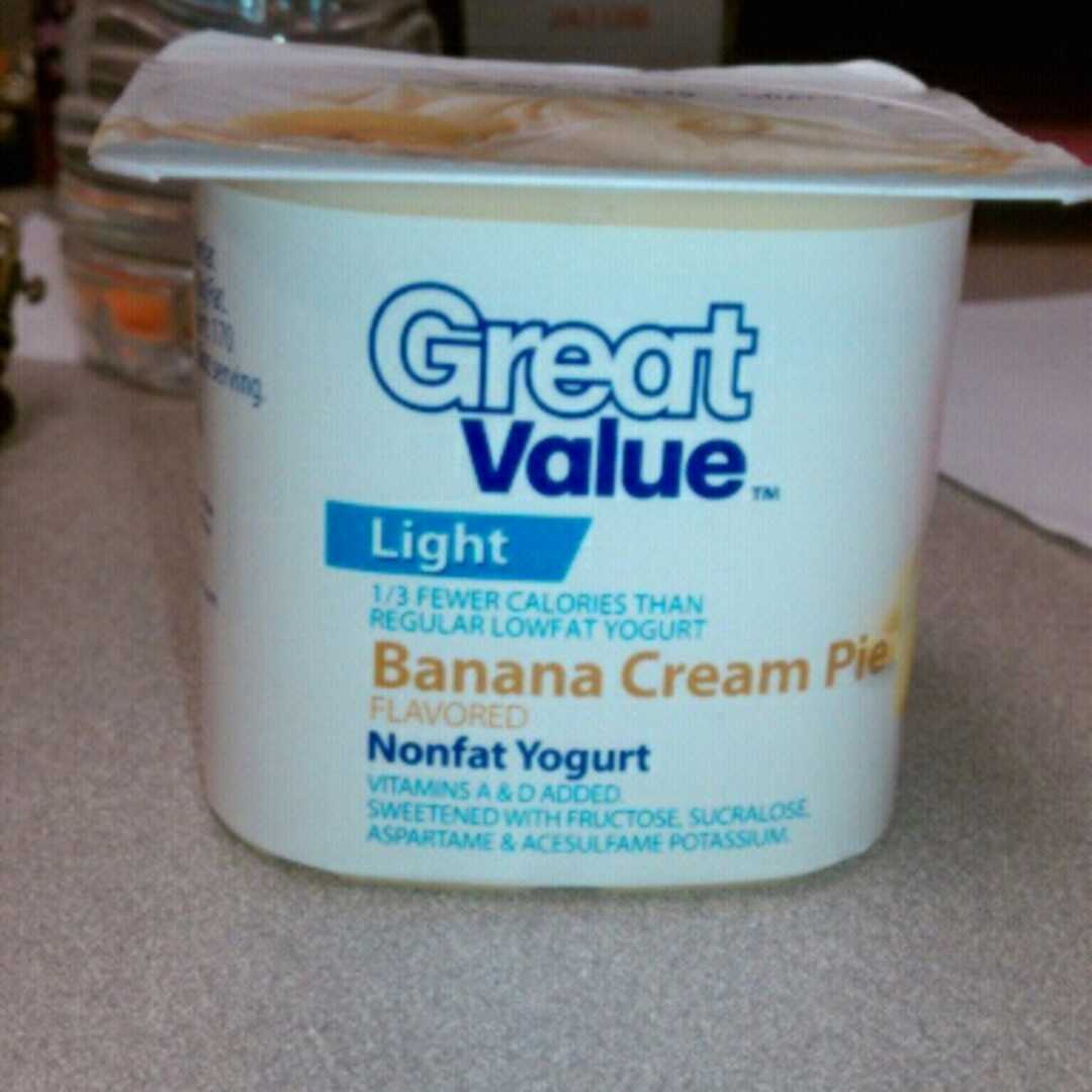 Great Value Light Nonfat Yogurt - Banana Cream Pie