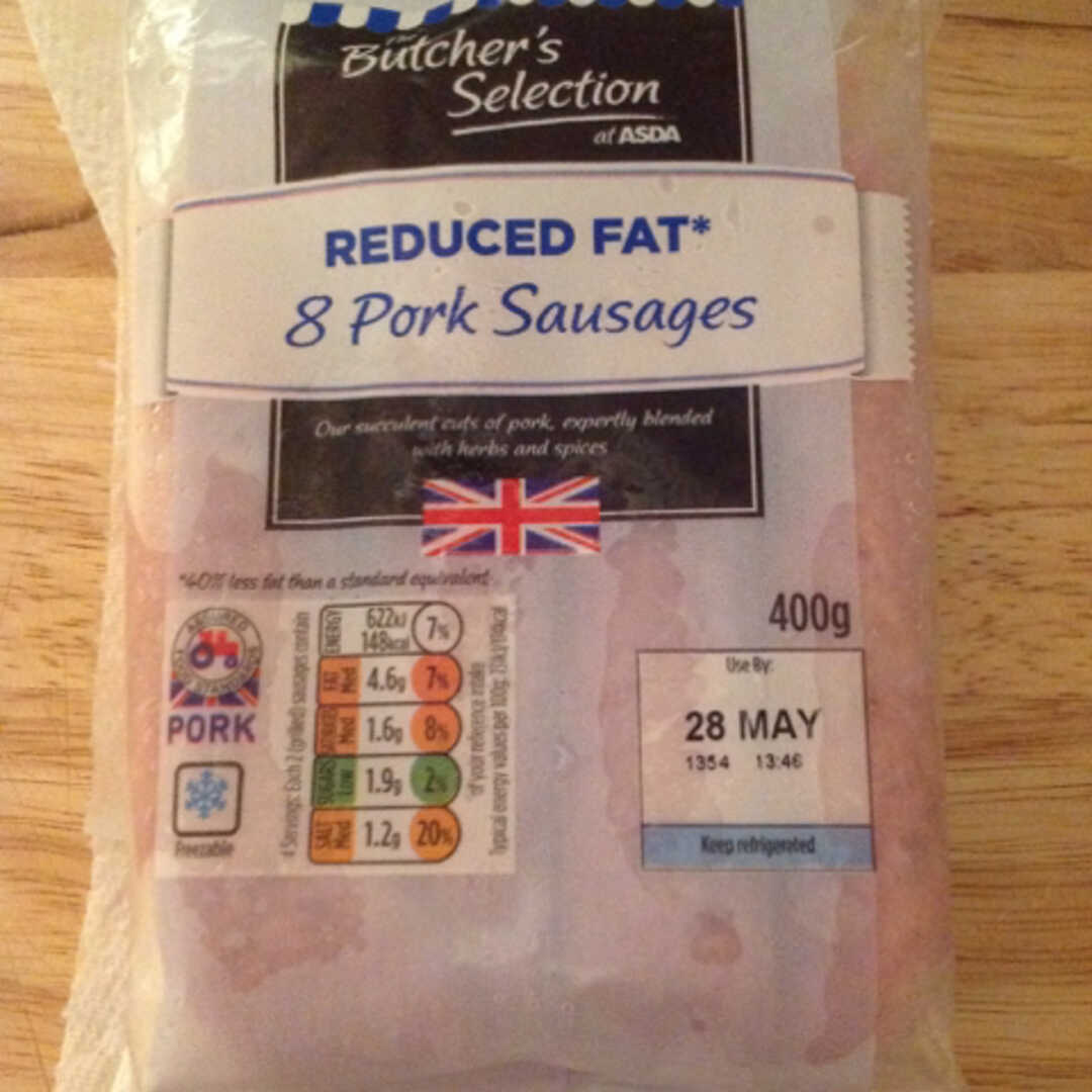 Asda Butcher's Selection Reduced Fat Pork Sausages