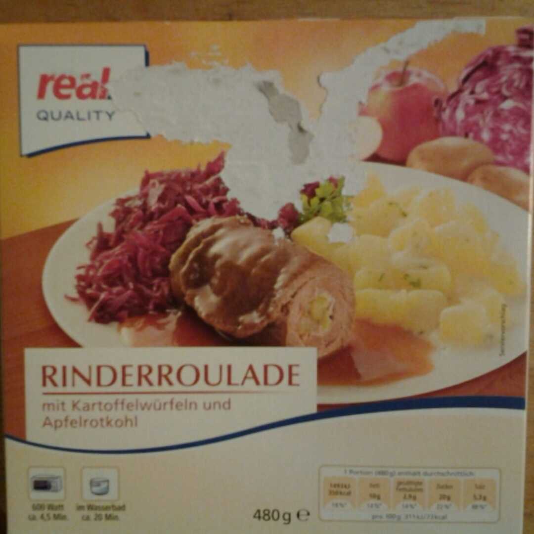 Real Quality Rinderroulade mit Kartoffelpüree & Apfelrotkohl