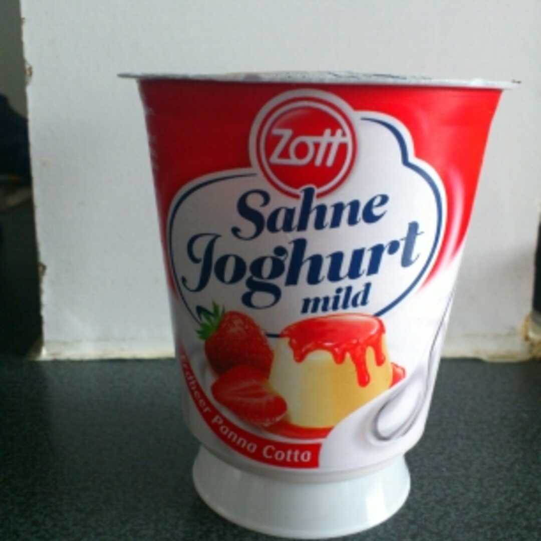 Zott Sahne Joghurt Erdbeer Panna Cotta