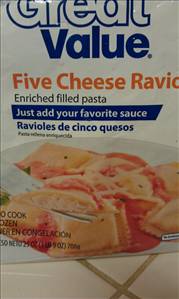 Great Value 5-Cheese Square Ravioli