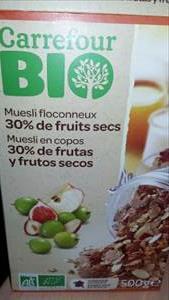 Carrefour Bio Muesli Floconneux 30% de Fruits Secs