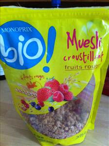 Monoprix Bio Muesli Croustillant Fruits Rouges