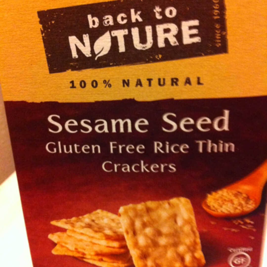 Back to Nature Sesame Seed Rice Thin Crackers