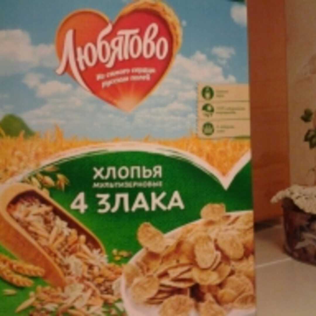 Любятово Хлопья Мультизерновые 4 Злака