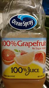 Ocean Spray 100% Juice White Grapefruit