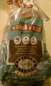 French Meadow Bakery Sprouted 16 Grain and Seed Bread