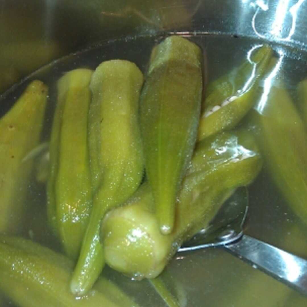 Okra (Without Salt, Drained, Boiled, Cooked)