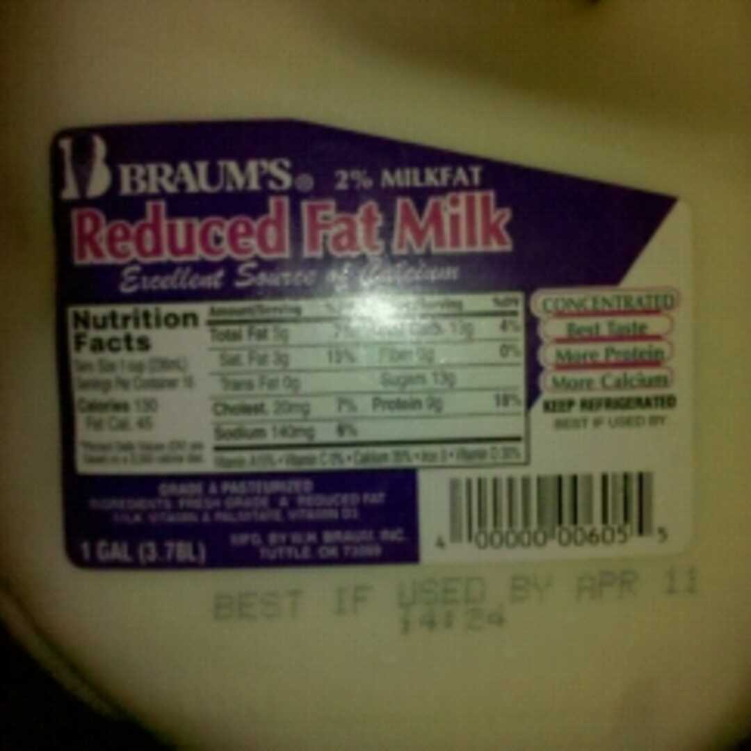 Braum's Reduced Fat Milk