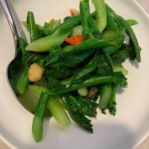 Cooked Vegetable Combination with Soy-Based Sauce