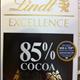 Lindt Excellence Extra Fine Dark Chocolate 85% Cocoa