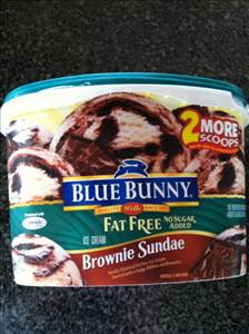 Blue Bunny Fat Free No Sugar Added Brownie Sundae Ice Cream